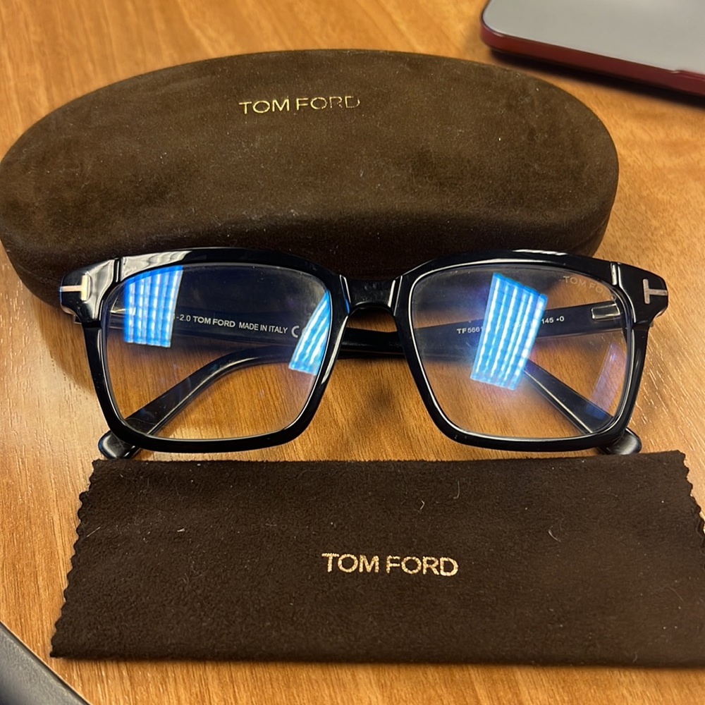 Tom Ford Blue Light Glasses with case and screen cloth
